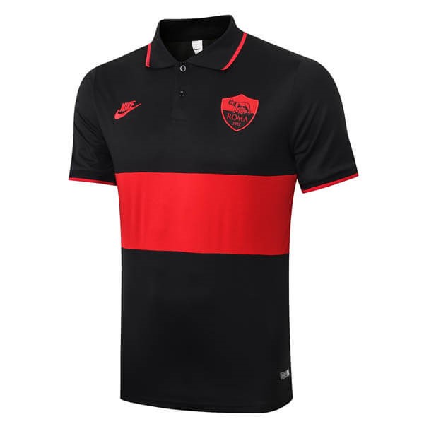 Polo AS Roma 2019-20 Negro Rojo